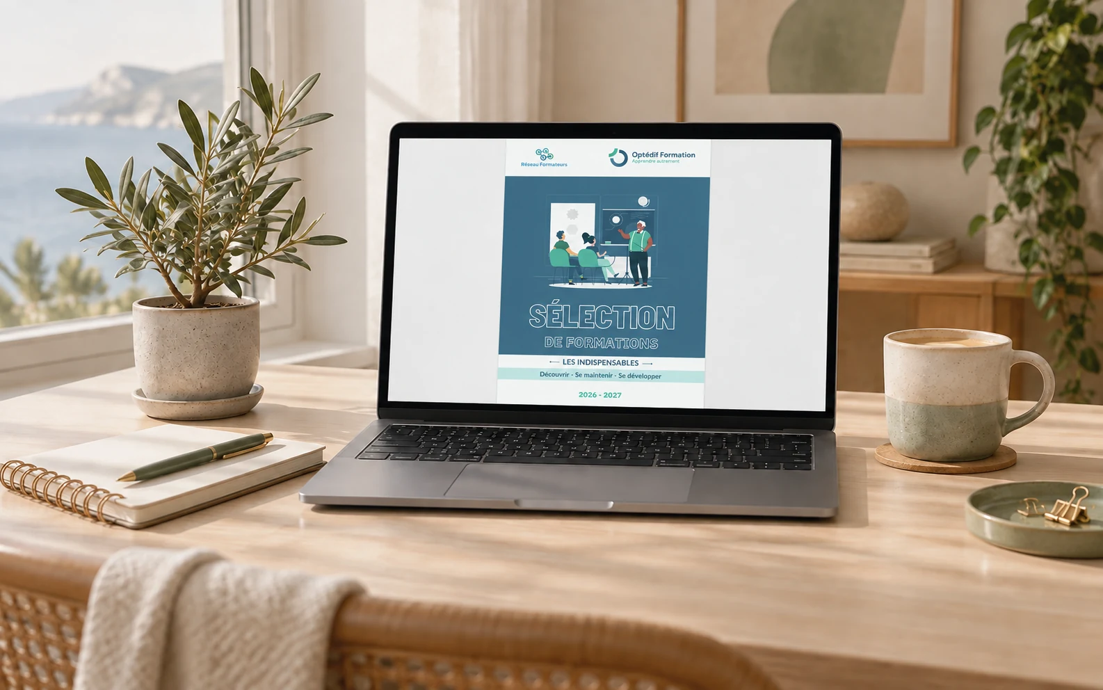 Le catalogue Optédif sur un ordinateur